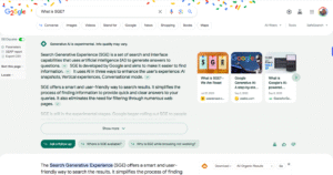 This is how Google's search generative experience looks.